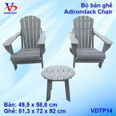 Bàn ghế nhựa giả gỗ ngoài trời