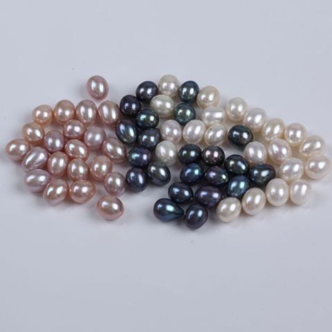 Hạt Trai Tự Nhiên Giọt Nước Hình Gạo 8-11 Dùng Làm Phụ Kiện Trang Sức MADAME HIEN PEARLS HG002