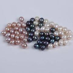 Hạt Trai Tự Nhiên Giọt Nước Hình Gạo 8-11 Dùng Làm Phụ Kiện Trang Sức MADAME HIEN PEARLS HG002