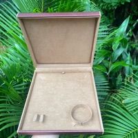 Hộp đựng trang sức màu đỏ đô cao cấp chất liệu da PU kích thước đa dạng cho từng sản phẩm PKG025