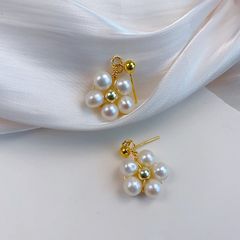 Bông Tai Vòng Tròn Tua Rua Hoa Mai Ngọc Trai Tự Nhiên Thời Trang MADAME HIEN PEARLS Cho Nữ BTT034