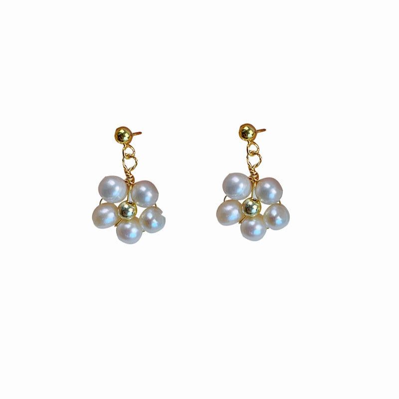 Bông Tai Vòng Tròn Tua Rua Hoa Mai Ngọc Trai Tự Nhiên Thời Trang MADAME HIEN PEARLS Cho Nữ BTT034