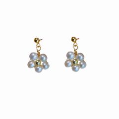 Bông Tai Vòng Tròn Tua Rua Hoa Mai Ngọc Trai Tự Nhiên Thời Trang MADAME HIEN PEARLS Cho Nữ BTT034