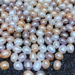 Hạt Trai Tự Nhiên Giọt Nước Hình Gạo 7-8mm x 9-10mm Làm Phụ Kiện Trang Sức MADAME HIEN PEARLS HG003