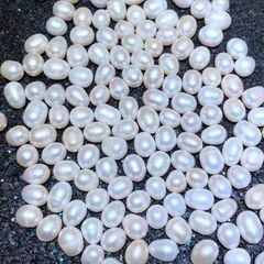 Hạt Trai Tự Nhiên Giọt Nước Hình Gạo 7-8mm x 9-10mm Làm Phụ Kiện Trang Sức MADAME HIEN PEARLS HG003