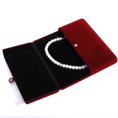 Hộp đựng bộ trang sức bằng nhung MADAME HIEN PEARLS 18cm x 18cm x 3cm sang trọng làm quà tặng PKG026