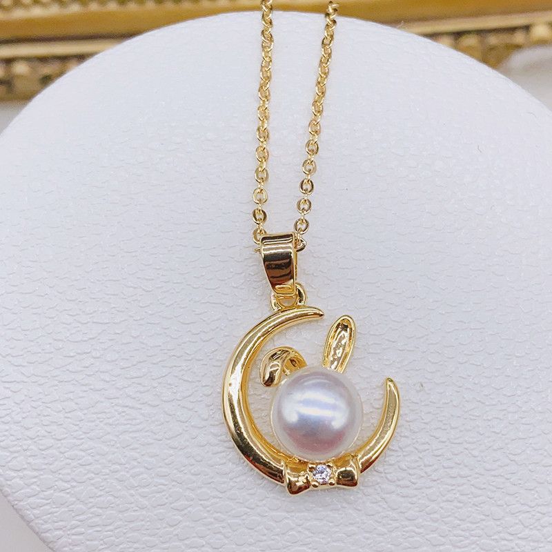 Bộ Trang Sức Ngọc Trai Dáng Thỏ Mặt Trăng Moon Rabbit MADAME HIEN PEARLS Cho nữ SPS115
