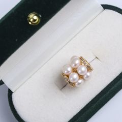 Mặt Dây Chuyền Ngọc Trai Hình Ống Mạ Vàng 14k Đính Ngọc Trai Nhí MADAME HIEN PEARLS Cho nữ MN068
