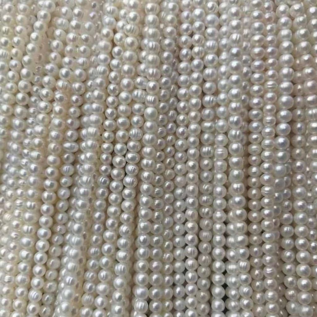 Set Bộ Trang Sức Ngọc Trai Tròn Tí Hon Mini Nhỏ Xinh Tự Nhiên 3-4mm MADAME HIEN PEARLS SCT010