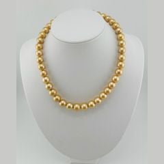Vòng Cổ Ngọc Trai Vàng Tự Nhiên Kiểu Hạt Ngọc Trai Chạy 9-12mm MADAME HIEN PEARLS CT042