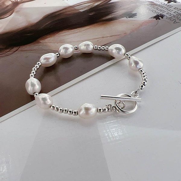 Vòng Tay Chuỗi Hạt Trai Bằng Thép Không Gỉ MADAME HIEN PEARLS Cá Tính, Thời thượng