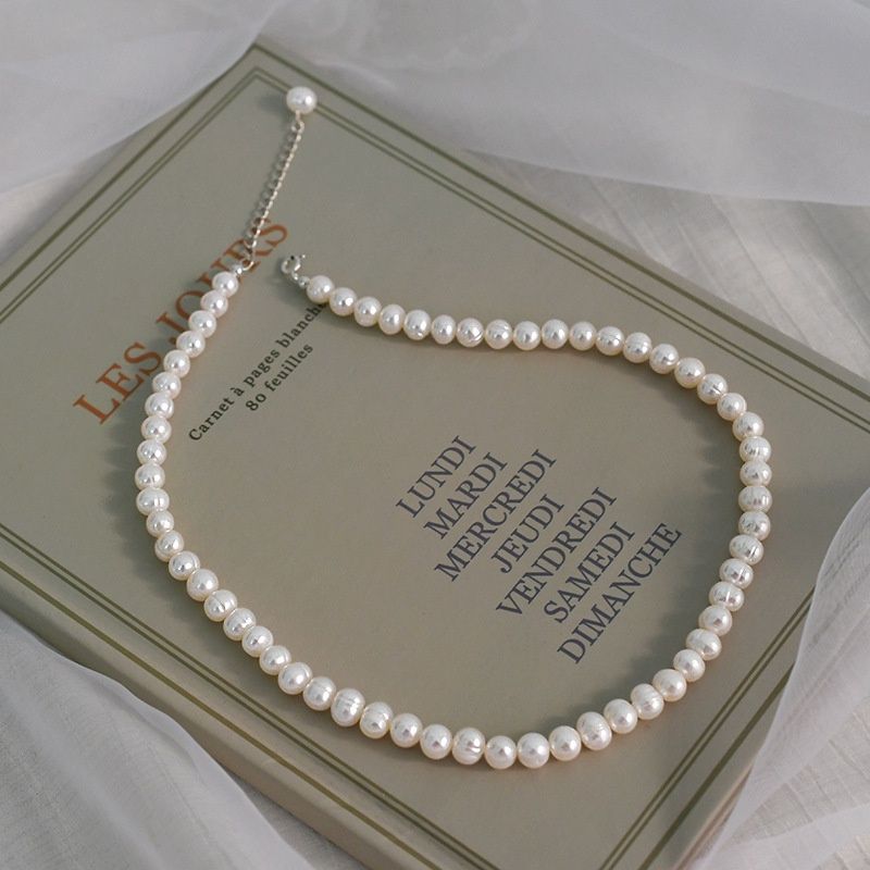 Vòng cổ Bạc 925 Ngọc Trai Nuôi Tự Nhiên Kích Thước 6-7mm MADAME HIEN PEARLS Cho Nữ CT008