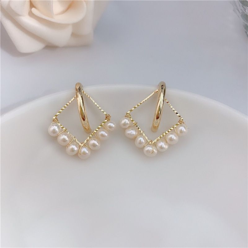 Bông Tai Mạ Vàng 14K Đính Ngọc Trai Nuôi Tự Nhiên Phong Cách Baroque BTT010