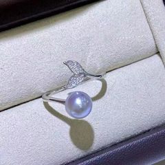 Nhẫn Hở Hình Đuôi Cá Đính Ngọc Trai Thời Trang Madame Hien Pearls Cho Nữ NN024