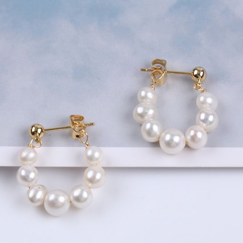 Khuyên Tai Tròn Tua Rua Bông Tai Ngọc Trai Nuôi Tự Nhiên Thời Trang Châu Âu Đơn Giản Cho Nữ BTT008