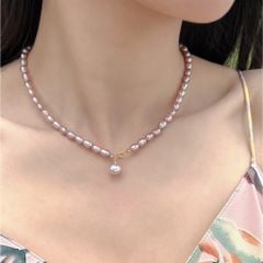 Vòng cổ Ngọc Trai Tự Nhiên 5-6mm MADAME HIEN PEARLS Đáng Yêu CG065