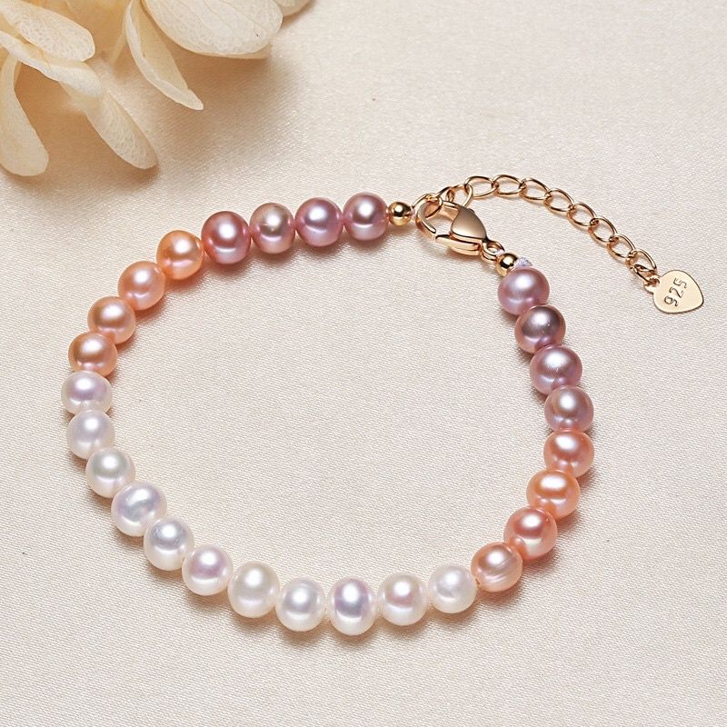 Vòng Tay Ngọc Trai Tự Nhiên Đa Sắc MADAME HIEN PEARLS Thời Trang, Cá Tính VTT008M