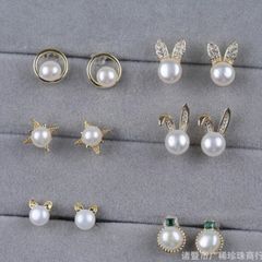Bông Tai Thỏ Đính Đá & Ngọc Trai MADAME HIEN PEARLS Dễ Thương BTN258