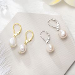 Bông Tai Tối Giản khoá chốt MADAME HIEN PEARLS Cá Tính, lạ mắt, thời trang BTB006