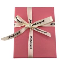 Hộp giấy 2 lớp đựng trang sức sang trọng màu hồng 8x10x4,5cm MADAME HIEN PEARLS