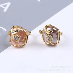 Nhẫn Nghệ Thuật Hợp Kim Đính Ngọc Trai Baroque MADAME HIEN PEARLS Cá Tính NB002