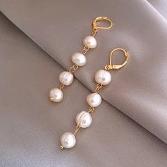 Bông Tai Dáng Dài Tua Rua MADAME HIEN PEARLS Đính Hạt Trai Thanh Lịch, Phong Cách Thời Thượng BTB004V