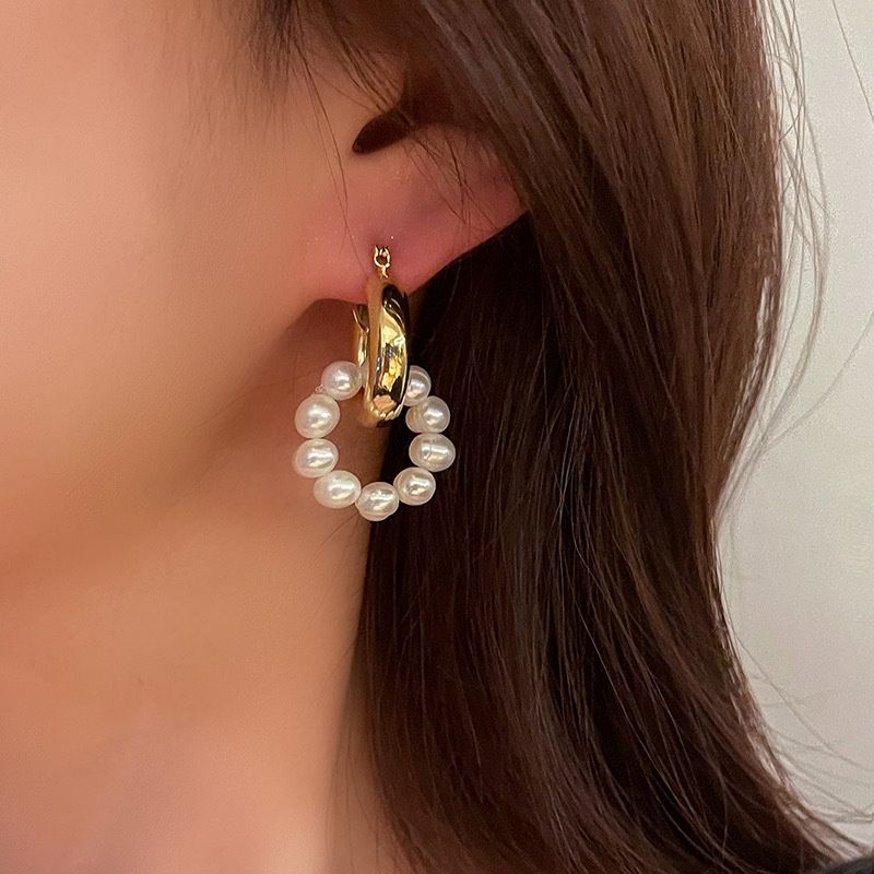 Bông Tai Ngọc Trai Tự Nhiên Phong Cách Retro MADAME HIEN PEARLS Cho Nữ BTT006