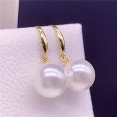 Bông Tai Tua Tua Tòn Ten Ngọc Trai Size Khủng 12mm Vàng 14K YM008