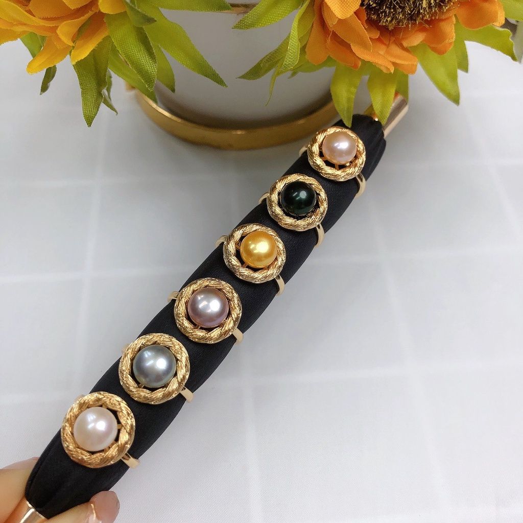 Nhẫn Ngọc Trai MADAME HIEN PEARLS Mặt Nút Trai Tự Nhiên thời thượng NN027