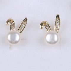 Bông Tai Thỏ P.l.a.y.b.o.y Đính Đá & Ngọc Trai MADAME HIEN PEARLS dễ thương BTN025