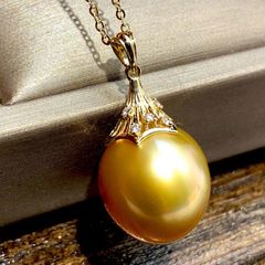 Dây Chuyền Bạc 925 Mặt Ngọc Trai Xà Cừ Tự Nhiên 13-14mm sang trọng quý phái XC005