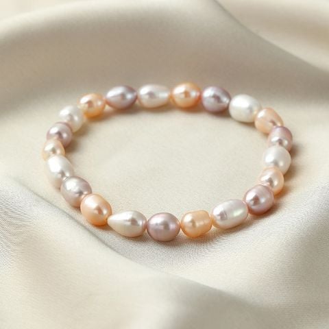 Vòng tay ngọc trai tứ quý hạt xoài VTG001M