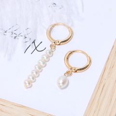 Bông Tai Ngọc Trai Tự Nhiên Phá Cách Điệu Đà So Le Dài Ngắn Phong Cách Baroque MADAME HIEN PEARLS Cho Nữ BTG028