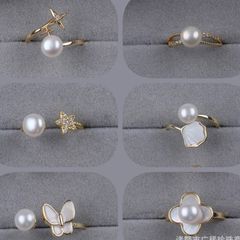 Nhẫn Zircon Đính Ngọc Trai Tự Nhiên Đơn Giản Thời Trang Giá Sỉ Madame Hien Pearls NN010