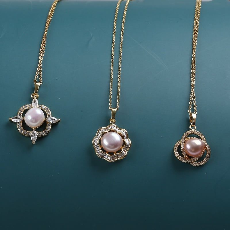 Mặt dây chuyền ngọc trai nuôi tự nhiên mạ vàng 18k MN019