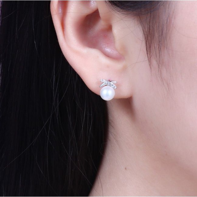 Hoa Tai Nụ Ngọc Trai Nước Ngọt MADAME HIEN PEARLS Xinh Xắn BTN035