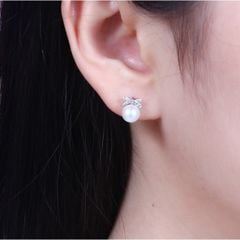 Hoa Tai Nụ Ngọc Trai Nước Ngọt MADAME HIEN PEARLS Xinh Xắn BTN035