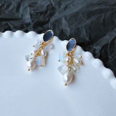 Bông Tai Hạt Trai Opal Nước Ngọt MADAME HIEN PEARLS Quý Phái, Thời Thượng BTG011