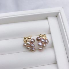 Bông Tai Mạ Bạc 925 Đính Ngọc Trai Chùm Nho Pháp MADAME HIEN PEARLS dễ thương BTN028