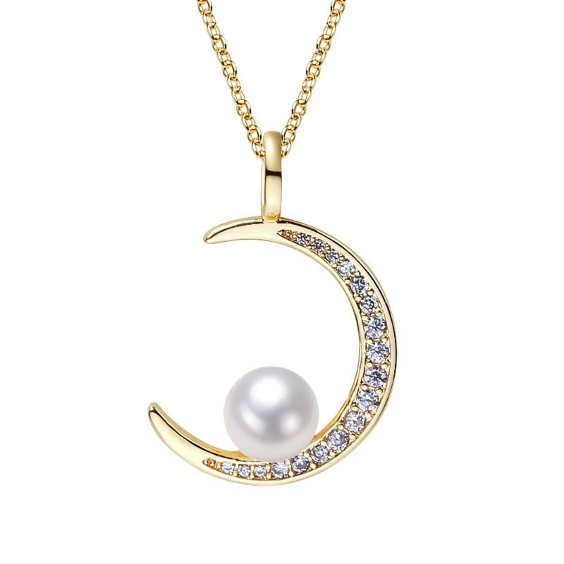 Vòng cổ Hạt Trai Mặt Trăng Khuyết MADAME HIEN PEARL Dễ Thương MN006