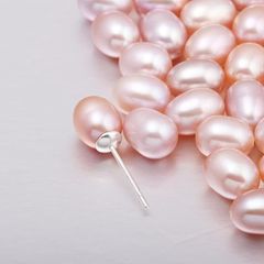 Hạt Trai Tự Nhiên Hình Bầu Dục Xuyên Tâm Hạt Dùng Làm Phụ Kiện Trang Sức HG001