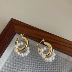 Bông Tai Ngọc Trai Tự Nhiên Phong Cách Retro MADAME HIEN PEARLS Cho Nữ BTT006