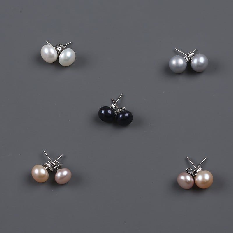 Bông tai nụ size khủng 10-11 mm chốt bạc S925 TT067