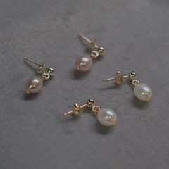 Bông Tai 1 Hạt Trai Tự Nhiên MADAME HIEN PEARLS Phong Cách Đơn Giản Minimalist BTT011