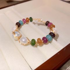 Vòng Tay Baroque Phối Đá Quý Thiết Kế Sang Trọng Cao Cấp Thời Trang Dành Cho Nữ VTB020