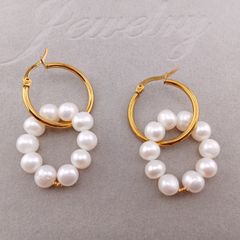 Bông Tai Ngọc Trai Tự Nhiên Phong Cách Retro MADAME HIEN PEARLS Cho Nữ BTT006