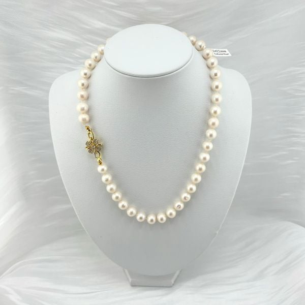 [Kèm Kiểm Định] Vòng Cổ Ngọc Trai Tự Nhiên 11mm Trắng Tròn Đẹp Grade AAA MADAME HIEN PEARLS CT025