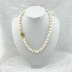 [Kèm Kiểm Định] Vòng Cổ Ngọc Trai Tự Nhiên 11mm Trắng Tròn Đẹp Grade AAA MADAME HIEN PEARLS CT025