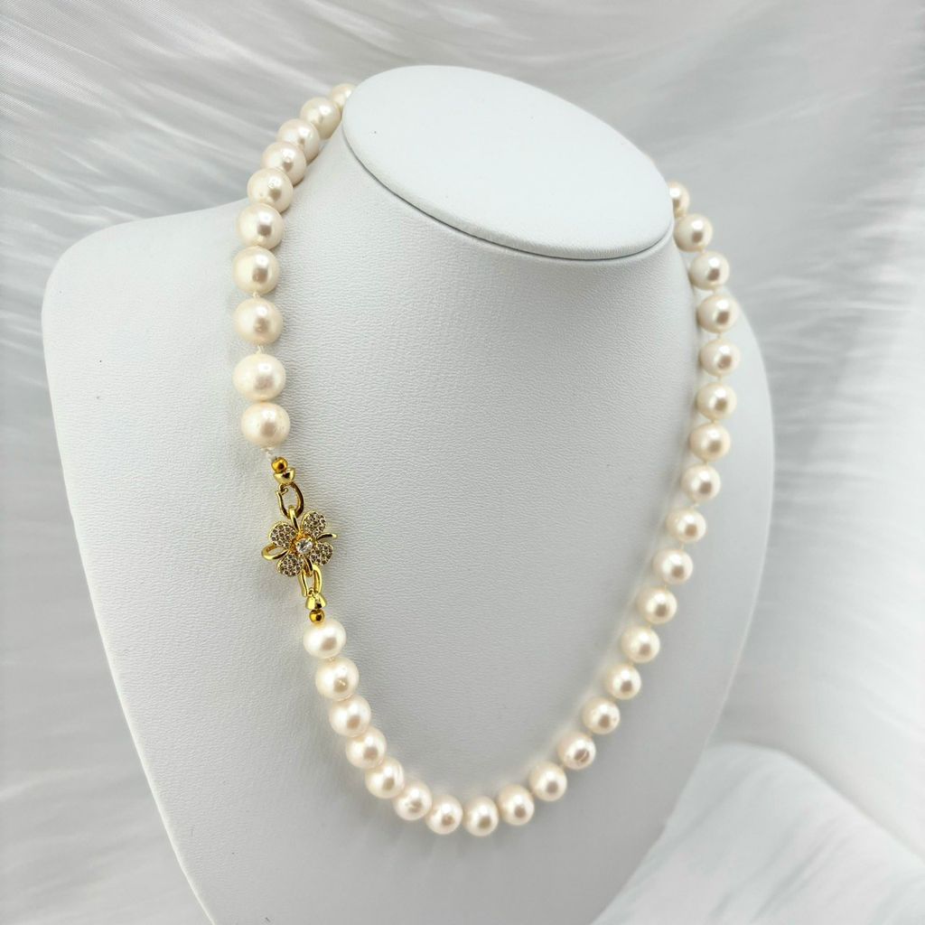 [Kèm Kiểm Định] Vòng Cổ Ngọc Trai Tự Nhiên 11mm Trắng Tròn Đẹp Grade AAA MADAME HIEN PEARLS CT025