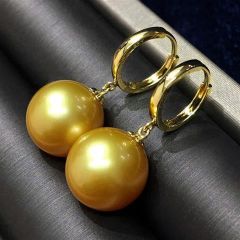 Bông Tai Bạc 925 Đính Ngọc Trai Xà Cừ Tự Nhiên 12mm sang trọng quý phái XC011